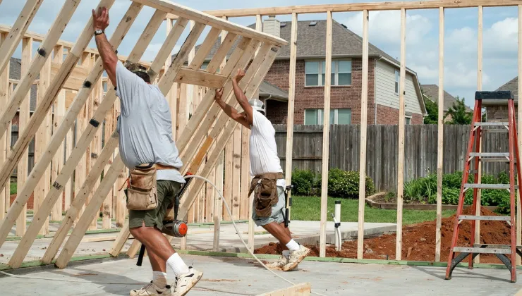 Dallas ADU builders framing a new accessory dwelling unit for America ADU homeowners in Dallas TX